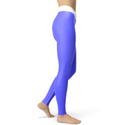 Bright Blue With White Essential Yoga Leggings