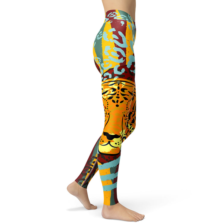 Colorful Leopard Yoga Leggings