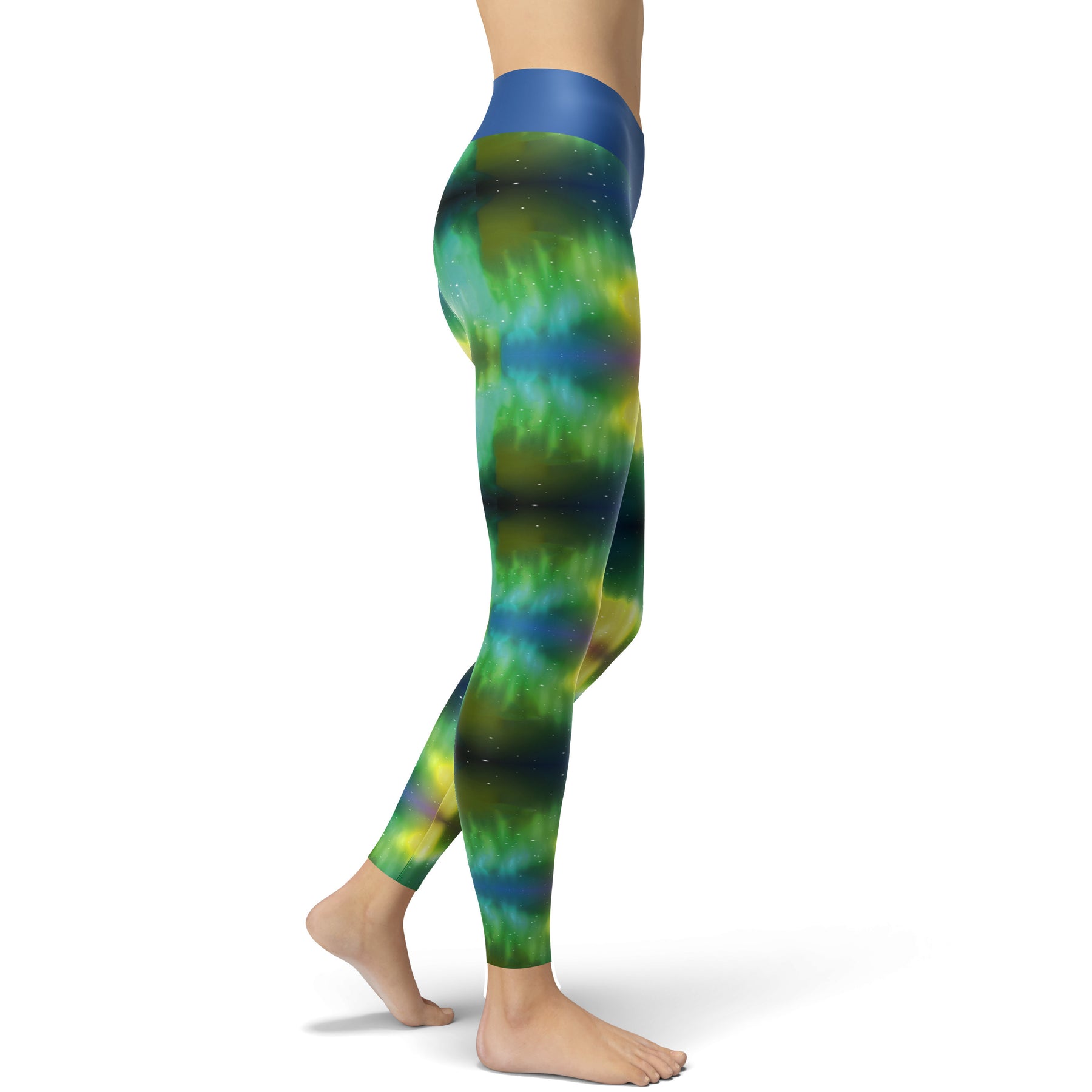 Northern Lights Yoga Leggings | Aurora Borealis Yoga Pants - Lily Mist