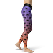 Sunset Palm Tree Yoga Leggings