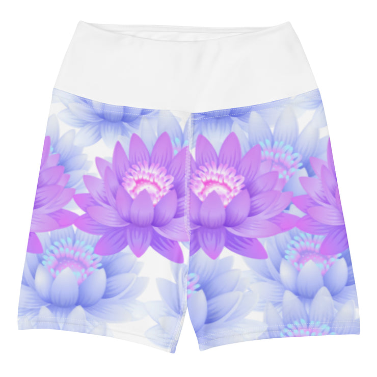 Lilac Lotus Yoga Shorts