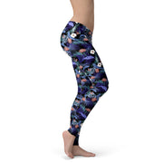 Blue Bloom Printed Leggings